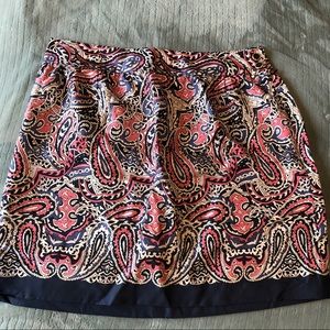 Vineyard Vines 100% Silk Paisley Skirt